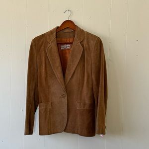 Vintage Foxmoor Genuine Suede Leather 13 Jacket Blazer Made in Uruguay